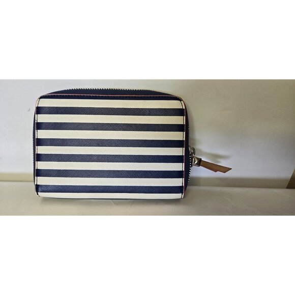 Stella and Dot Striped Zippered Wallet Card Holder 6X4 - Picture 2 of 5